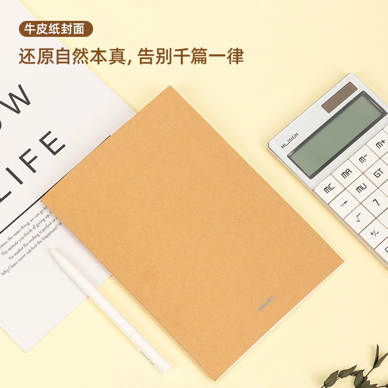 دفتر ملاحظات مخيط غلاف ناعم دفتر لاصق بدون أسلاك دفتر ملون بالجلد قلم جيل قلم توقيع قرطاسية - Image 3